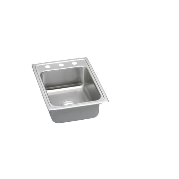 Lustertone Stainless Steel 17 X 22 X 4 Single Bowl Top Mount Ada Sink